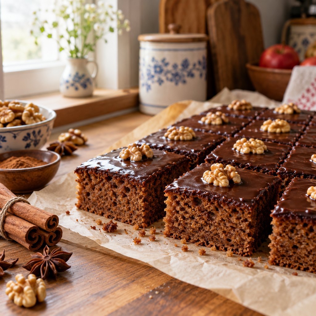 Perník s čokoládovou polevou
